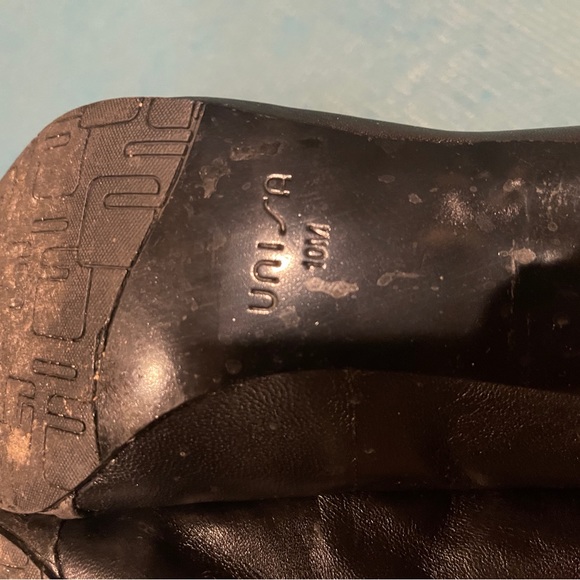 Anthropologie black leather bow pumps heels - Picture 5 of 5